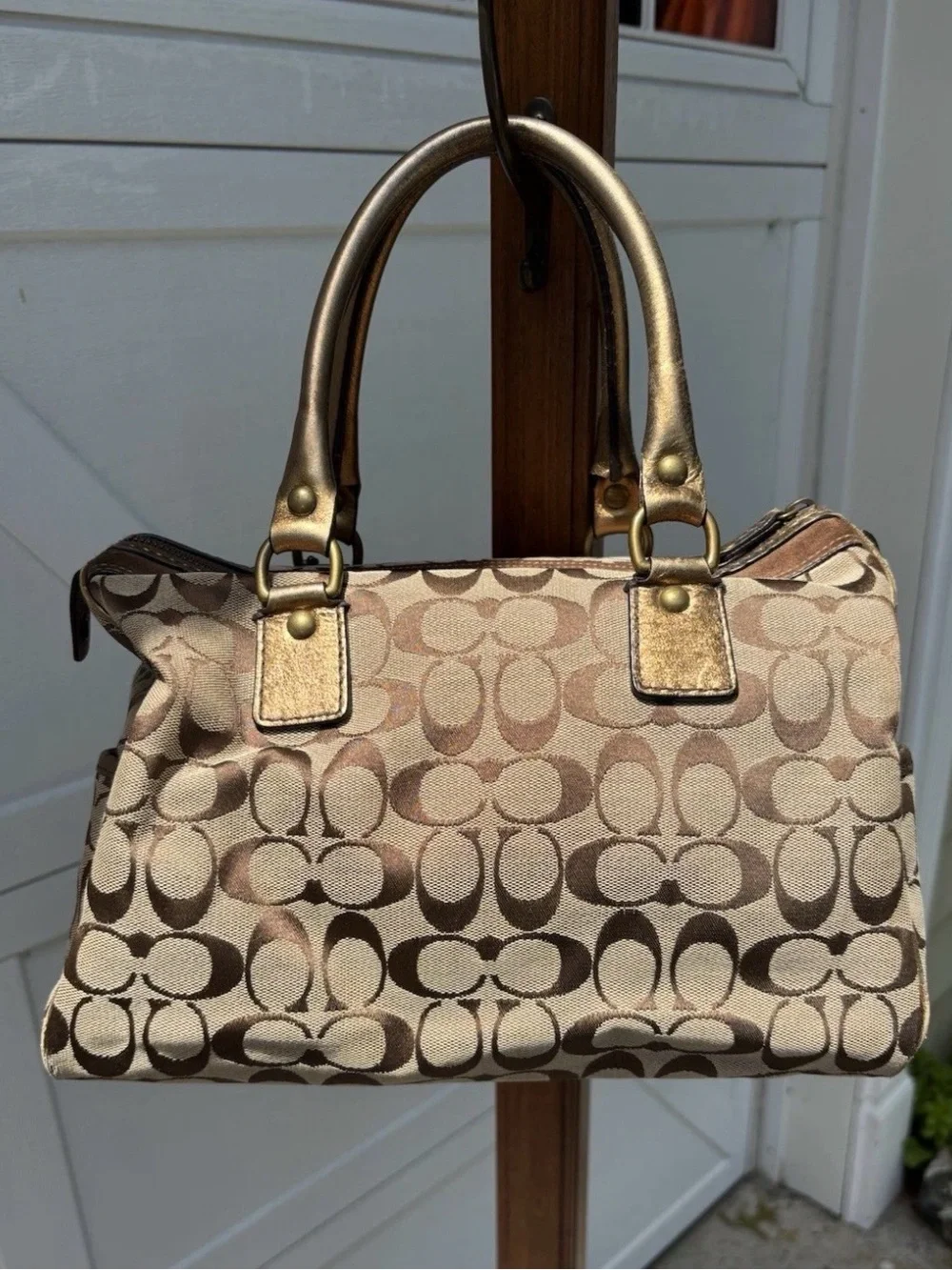 Coach Y2K Signature C Boston LIMITED EDITION 2004 Double Handles #1494 Bag - Picture 6 of 14